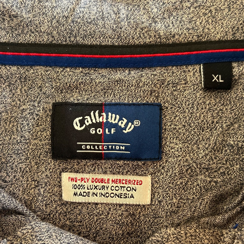 Callaway Golf Collection Men’s Essential Long Sleeve Brown Polo Shirt - Picture 2 of 6